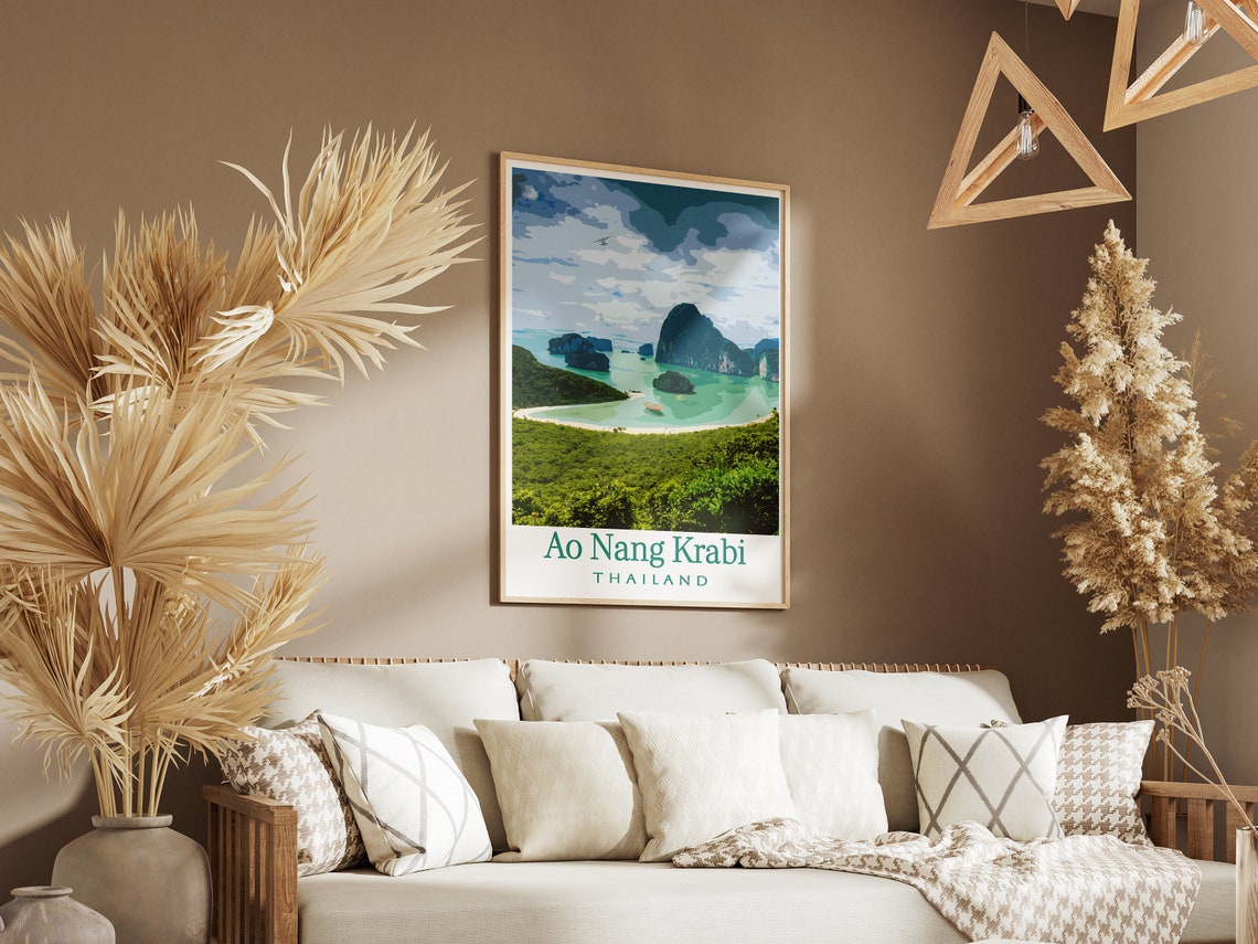 Ao Nang Krabi Thailand Limestone Islands Beach View Photo Poster - Image 3