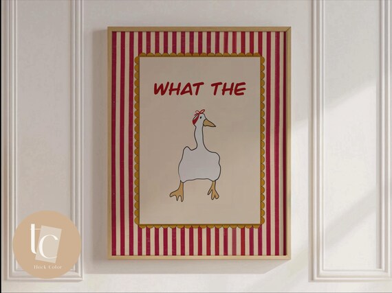 What The Duck Wall Art Funny Print Sweary Rude Canvas Prints Hallway Posters Bathroom