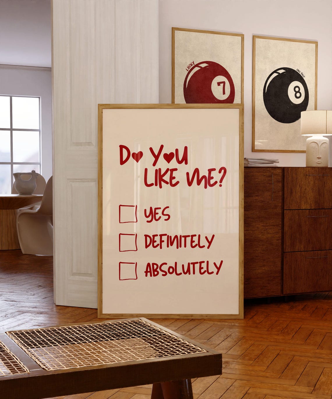 Do You Like Me Yes Definitely Absolutely Funny Quiz Quote Poster - Image 4