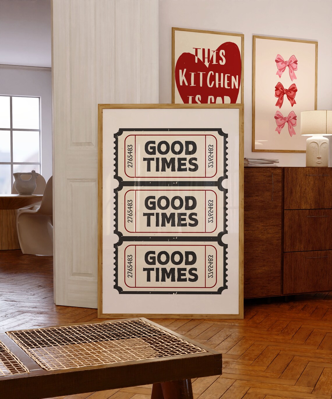 Retro Good Times Ticket Art Print, Retro Wall Decor - Image 4