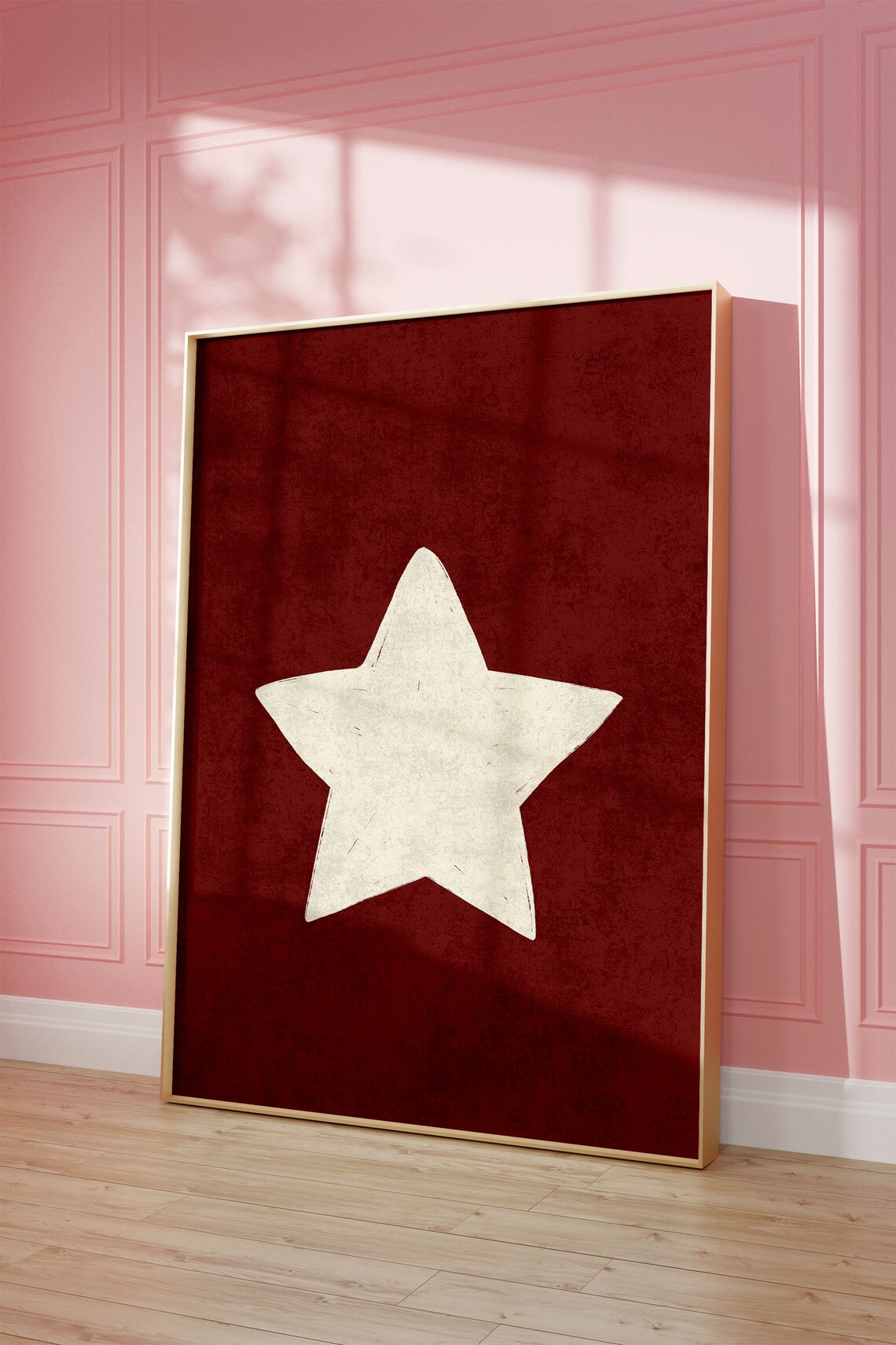 Retro Hand Drawn Star Art Print, Vintage Decor - Image 3