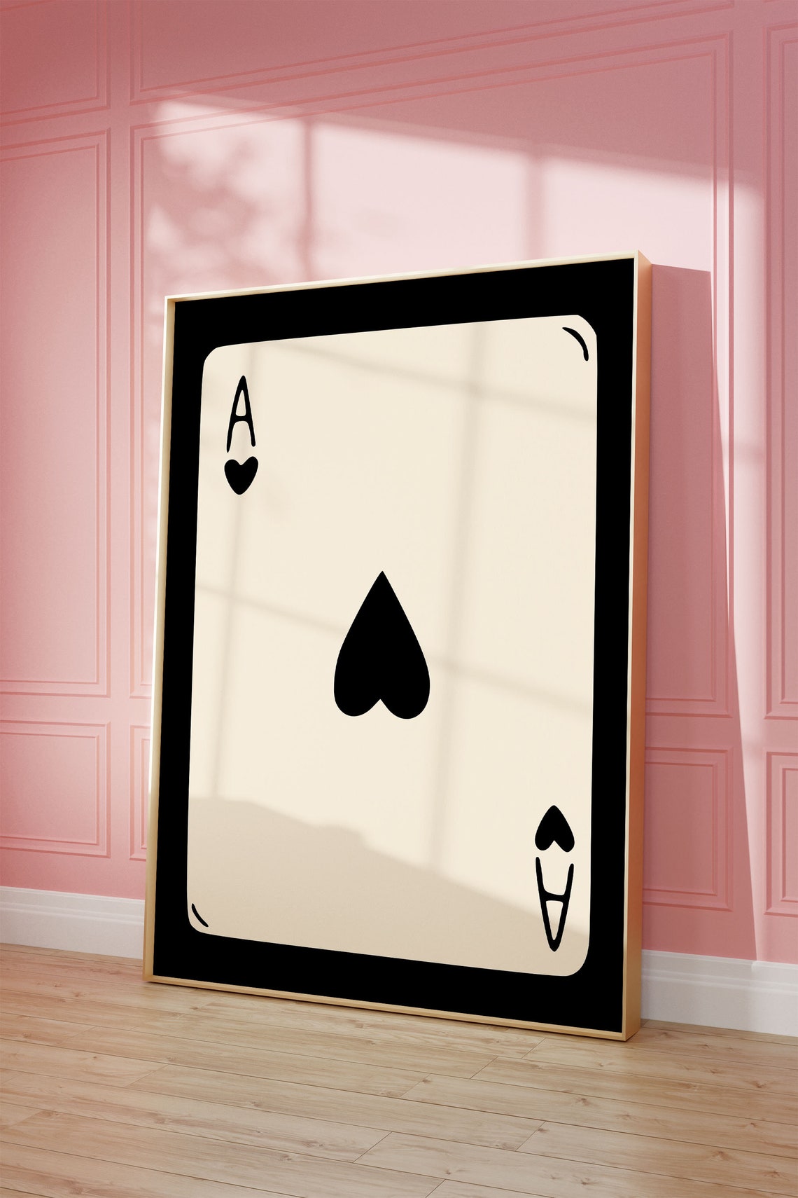 Ace Of Spades Oversized Playing Card Black Minimalist Poster - Image 3