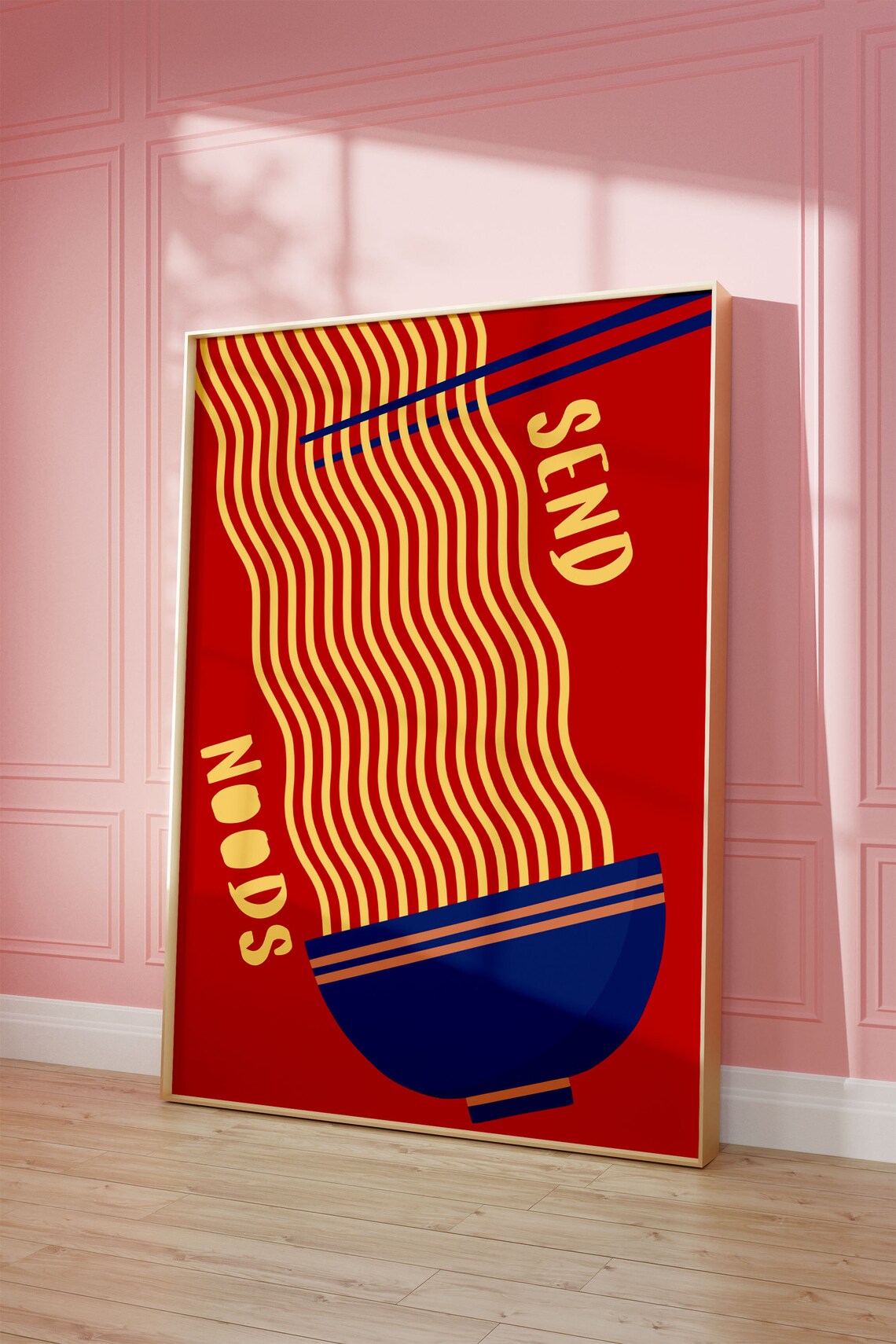 Send Noods Noodles Art Print, Minimalist Kitchen - Image 2