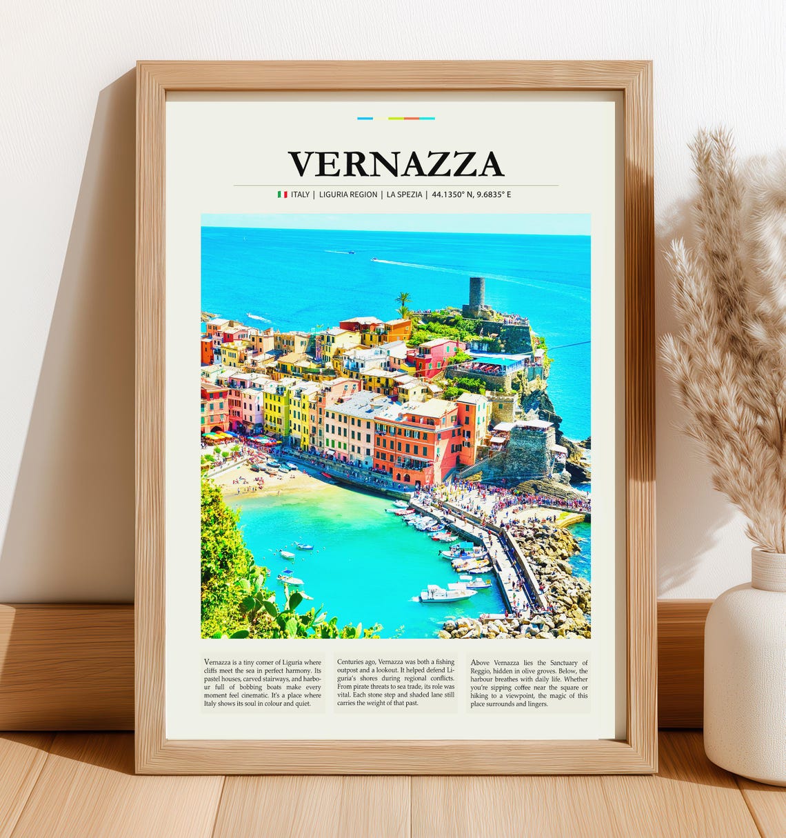 Vernazza Italy Poster Cinque Terre Wall Art