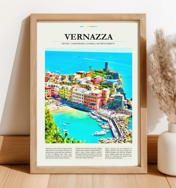 Vernazza Italy Poster Cinque Terre Wall Art