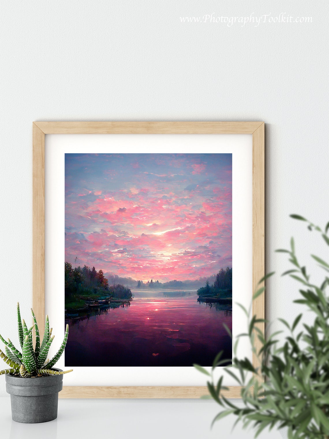 Shore Line Print Lake District Print Vintage Lake Print Nature Landscape National Park Print Travel Print Lake House Painting - Image 5