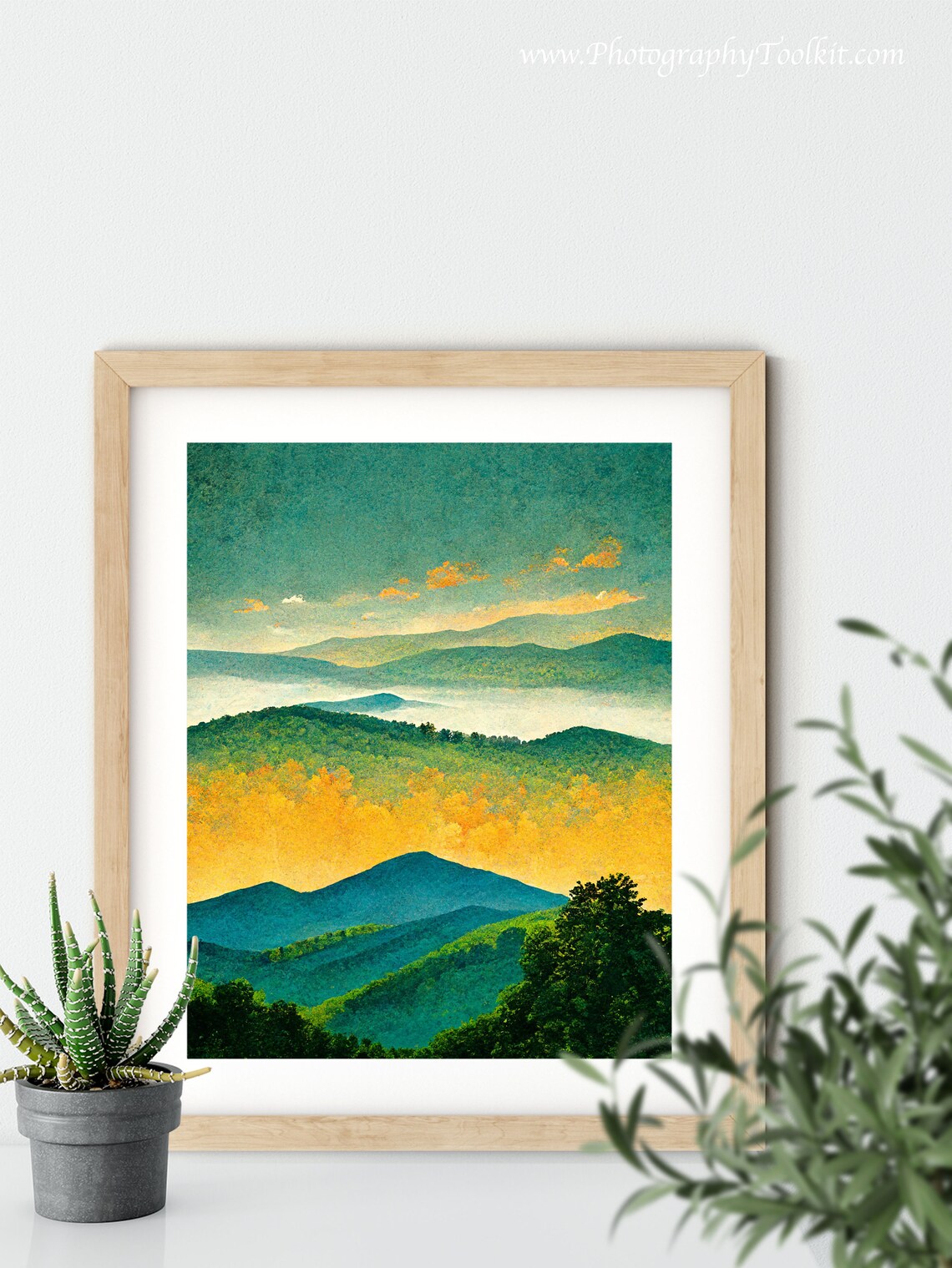 Shenandoah Valley Green Ridges Golden Light Vintage Travel Poster - Image 5