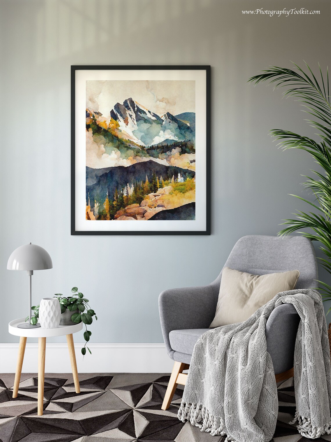 Rocky Mountains Canada Art Print, Mountain Landscape - Image 6