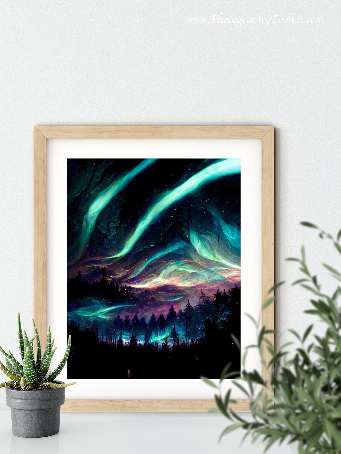 Aurora Borealis Night Sky Poster, Northern Lights - Image 5