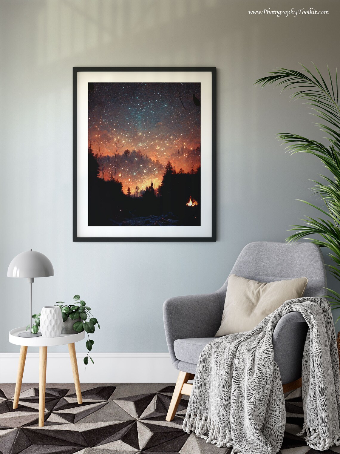 Camping Under The Stars Campfire Art Print - Image 6