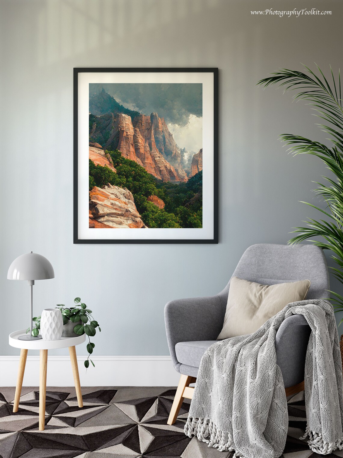 Zion Canyon Print, Boho Southwest Desert Poster - Image 6