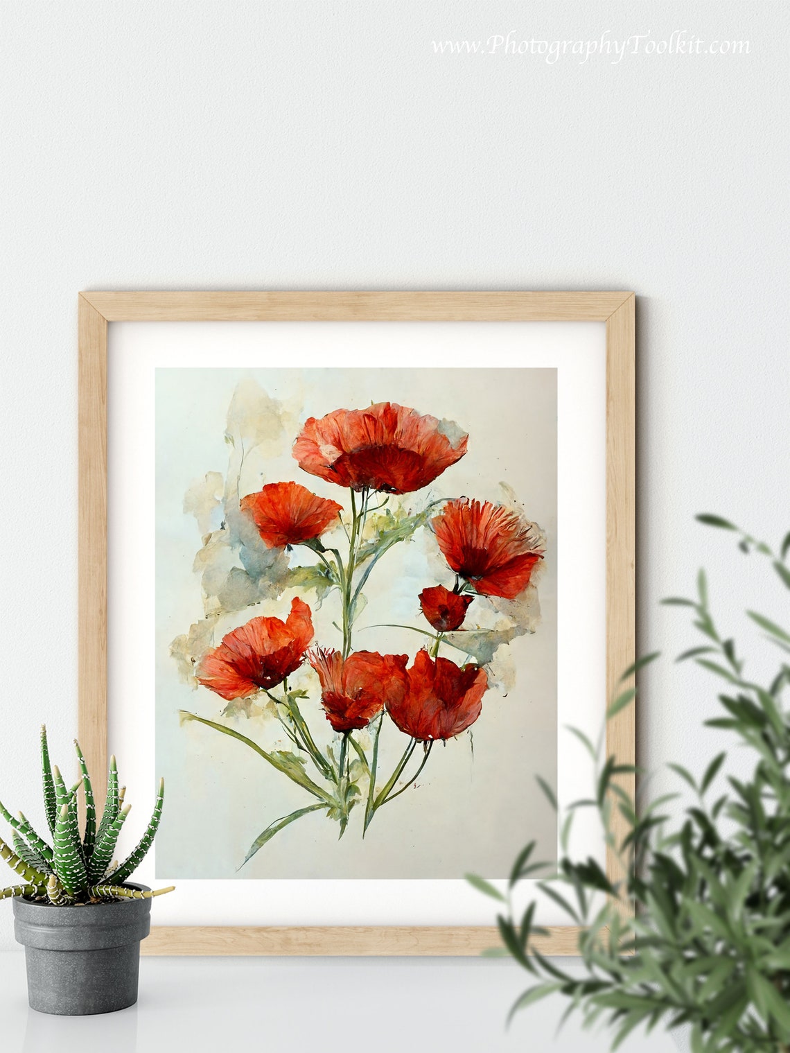 Red Poppies Print Poppy Flowers Art Poppies Watercolor Abstract Poppy Poppy Wall Art Farmhouse Wall Decor Poppy Painting Red Flowers - Image 5