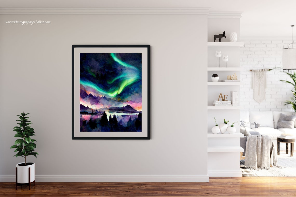 Aurora Borealis Art, Northern Lights Wall Art Print - Image 4