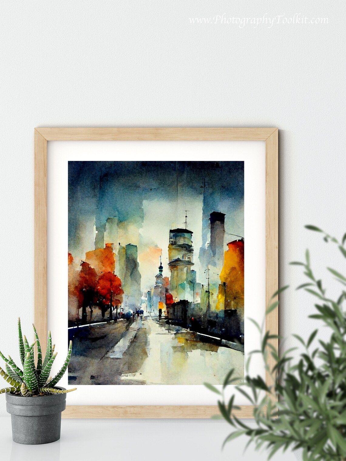 City Street at Night Cityscape Art Print - Image 5