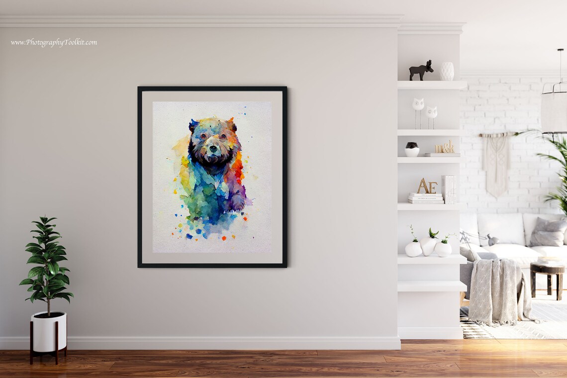 Grizzly Bear Art Print, Wildlife Wall Art - Image 4