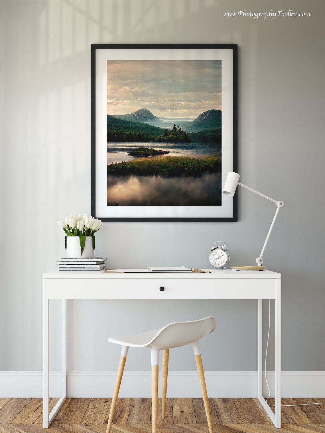 Acadia National Park Print National Park Art Maine Acadia National Park Bass Harbor Print Lighthouse Retro Travel Poster Maine Print - Image 2