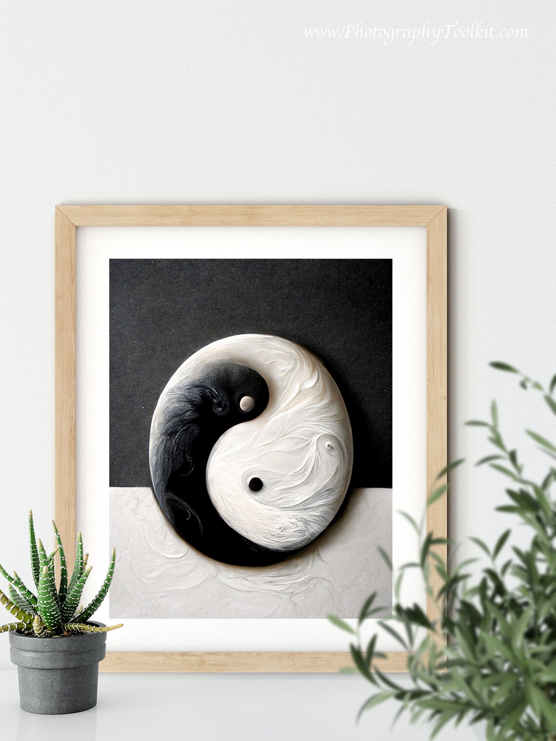 Yin Yang Black White Balance Symbol Minimal Zen Harmony Poster - Image 5