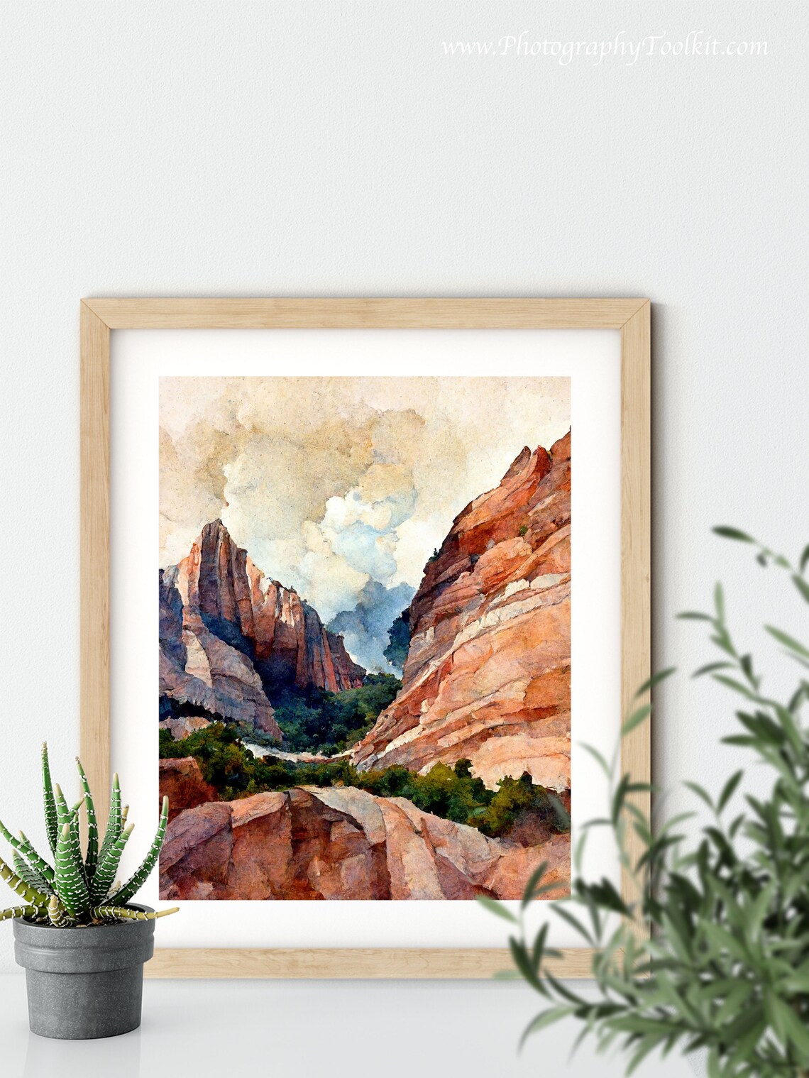 Zion Canyon Boho Western Decor Art Print - Image 5
