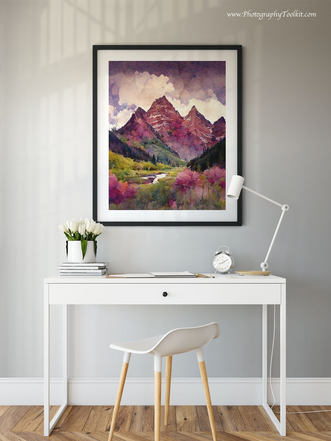 Maroon Bells Colorado Landscape Art Print - Image 2