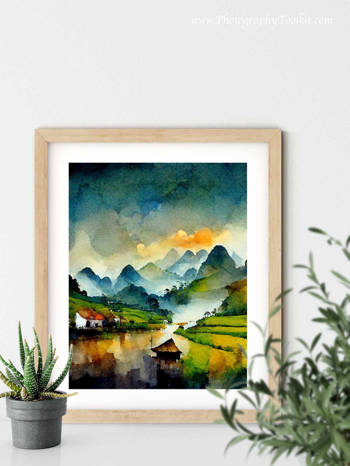Vietnam Watercolor Travel Poster Print, Asia Decor - Image 5