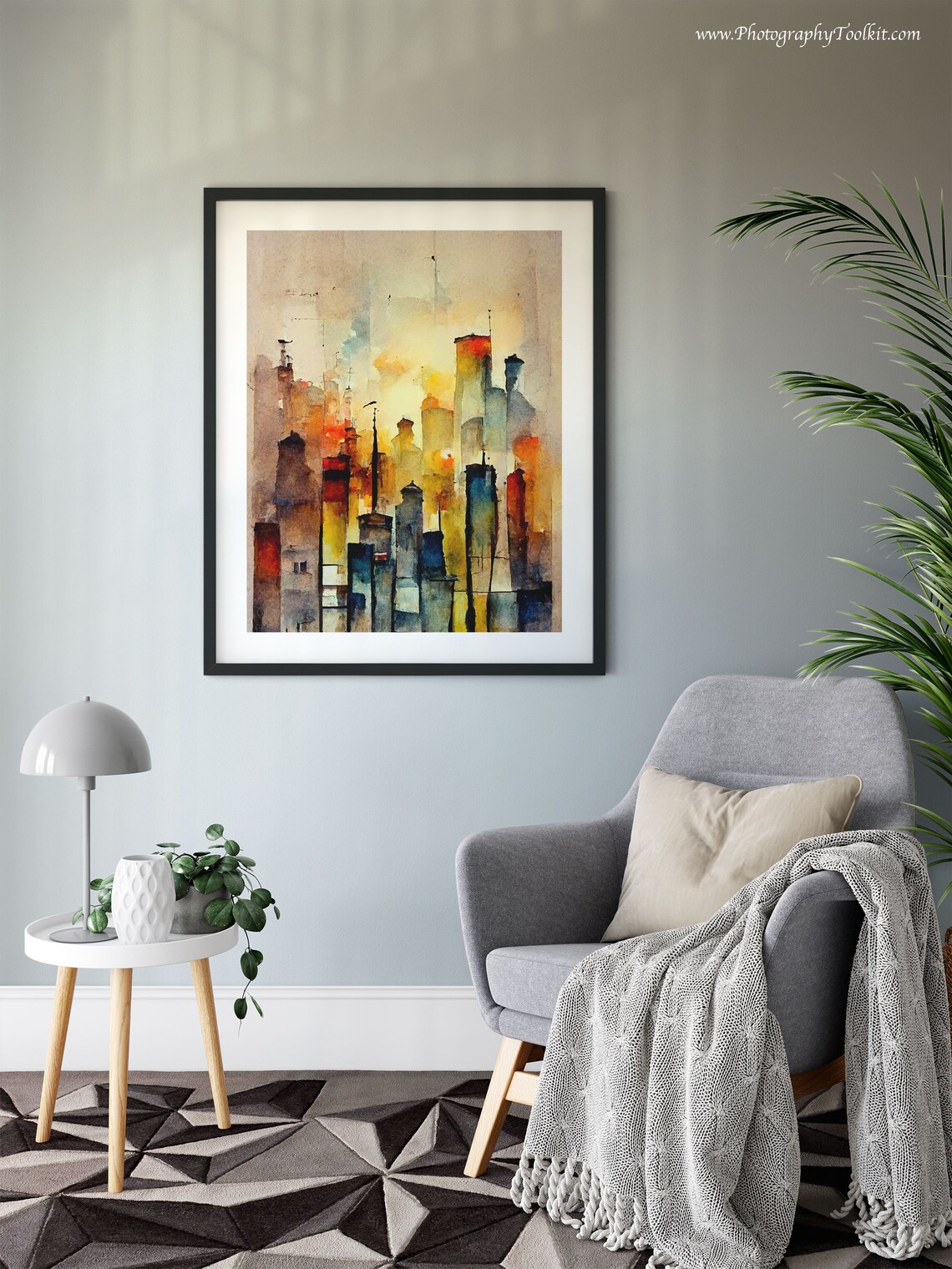 City Street At Night, Cityscape Art Print - Image 6