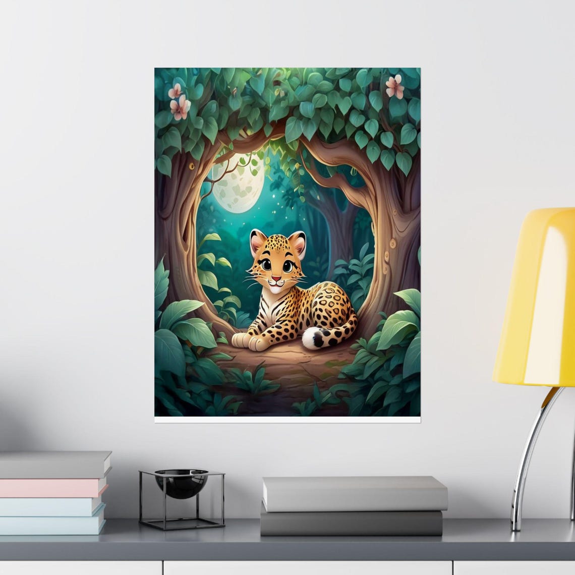 Leopard Whimsical Nursery Decor, Jungle Animal Theme - Image 2