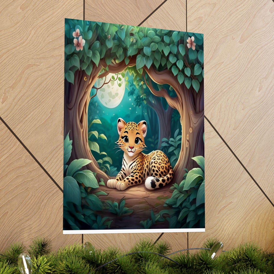 Leopard Whimsical Nursery Decor, Jungle Animal Theme - Image 3
