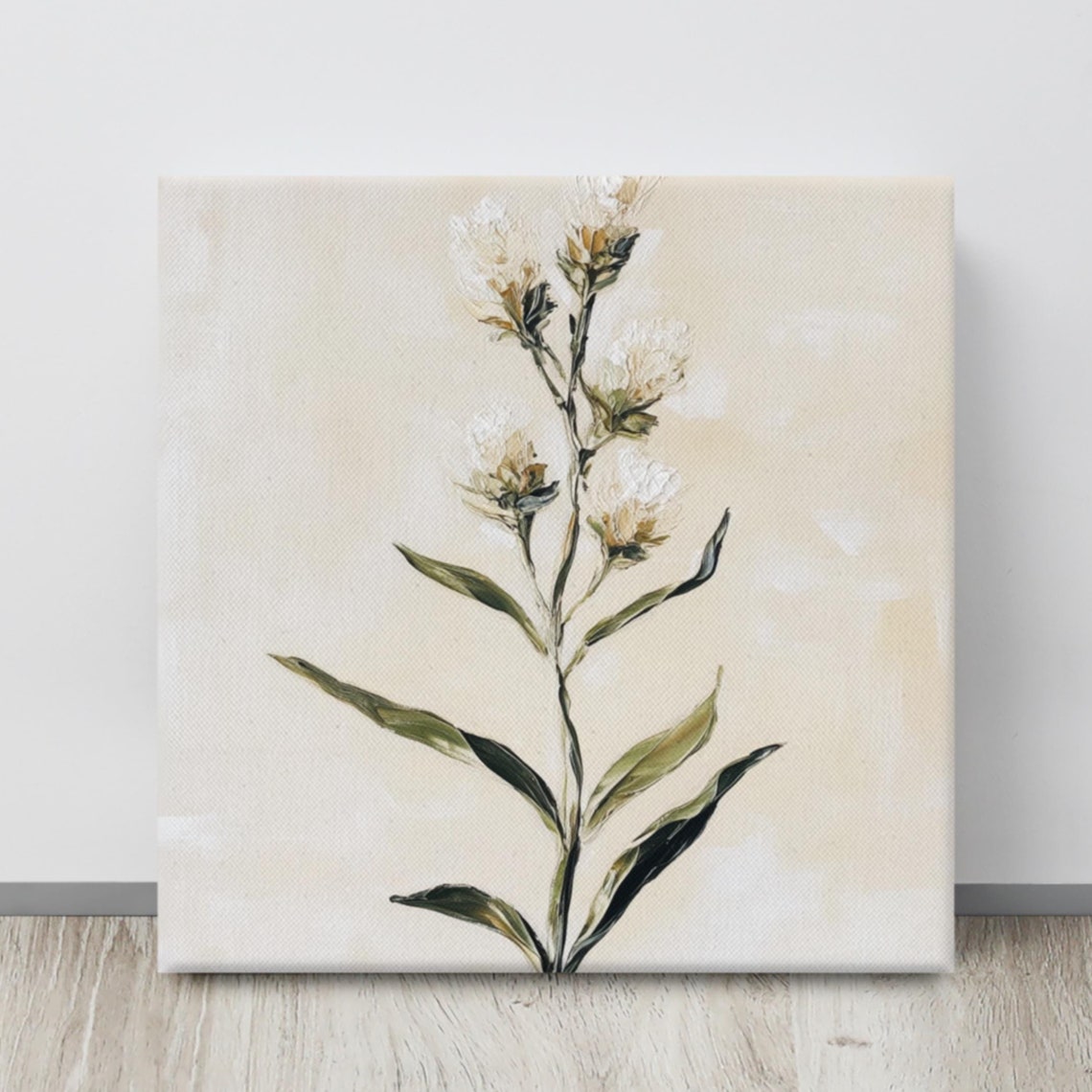 White Brittlebrush Wildflower Slender Stem Cream Floral Art Poster