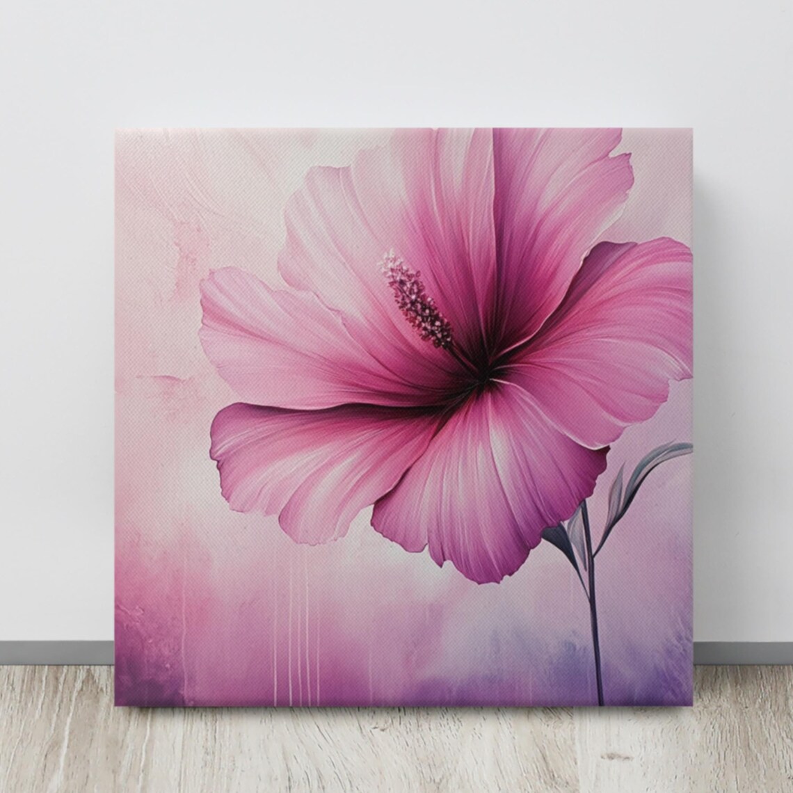 Pink Musk Flower Print Pink Wall Art Musk Monkey Flower Painting Print Wall Art Pink Flower Wall Art Musk Flower Art