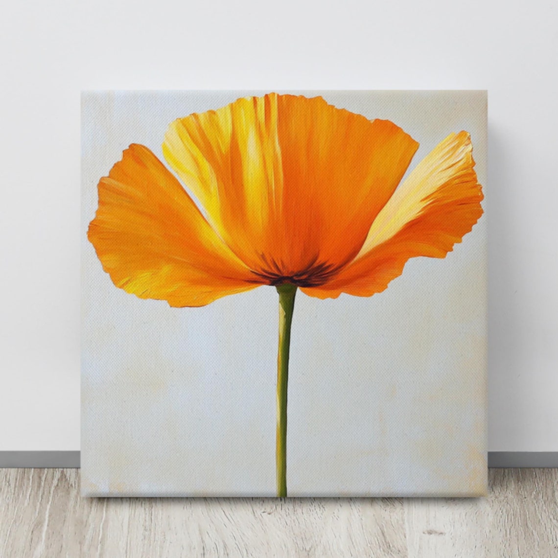 California Poppy Print Orange Poppy Painting Print Bright Wall Art Flower Wall Art California Poppy Art Print Art