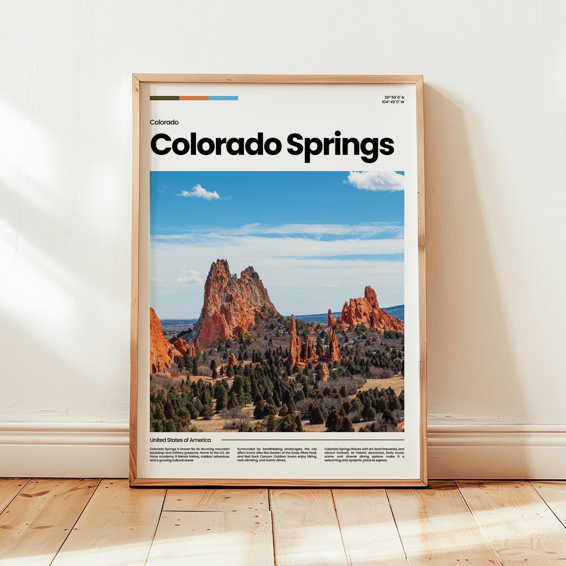 Colorado Springs Poster Print Photo Travel Gift