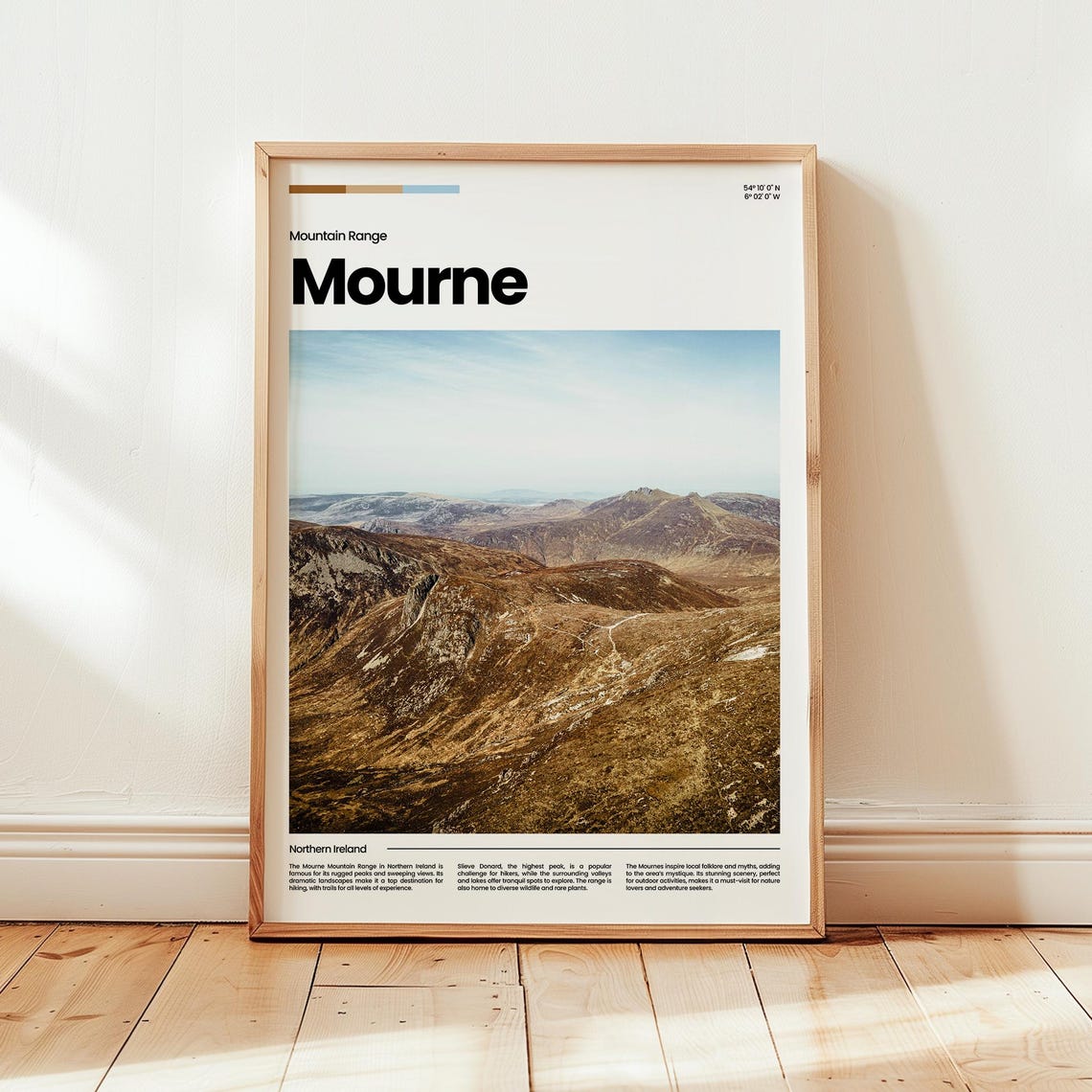 Mourne Mountains Northern Ireland Scenic Rugged Peaks Travel Poster