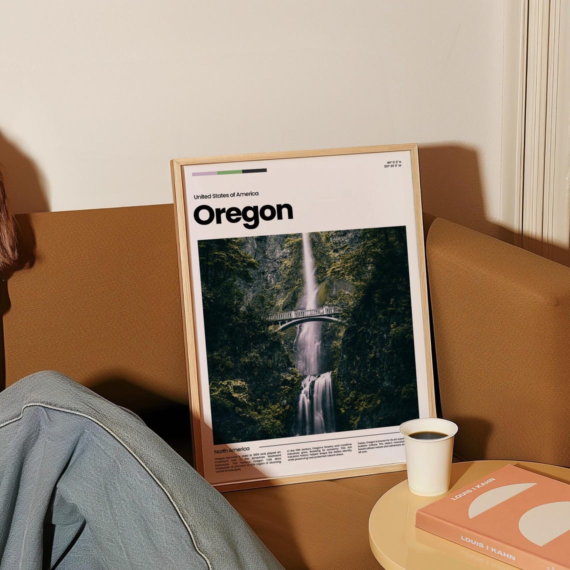 Oregon Multnomah Falls Waterfall Forest Pacific Northwest Poster - Image 4
