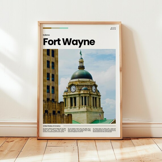 Fort Wayne Poster Print Photo Wall Art Indiana Travel Gift