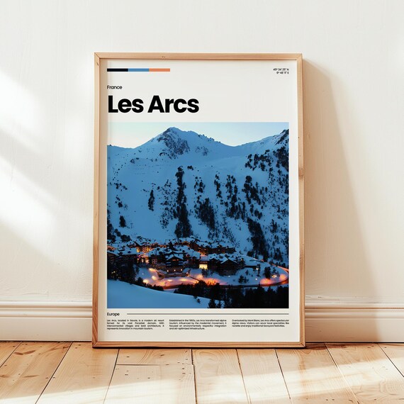 Les Arcs Poster Print Photo Wall Art France Travel Gift