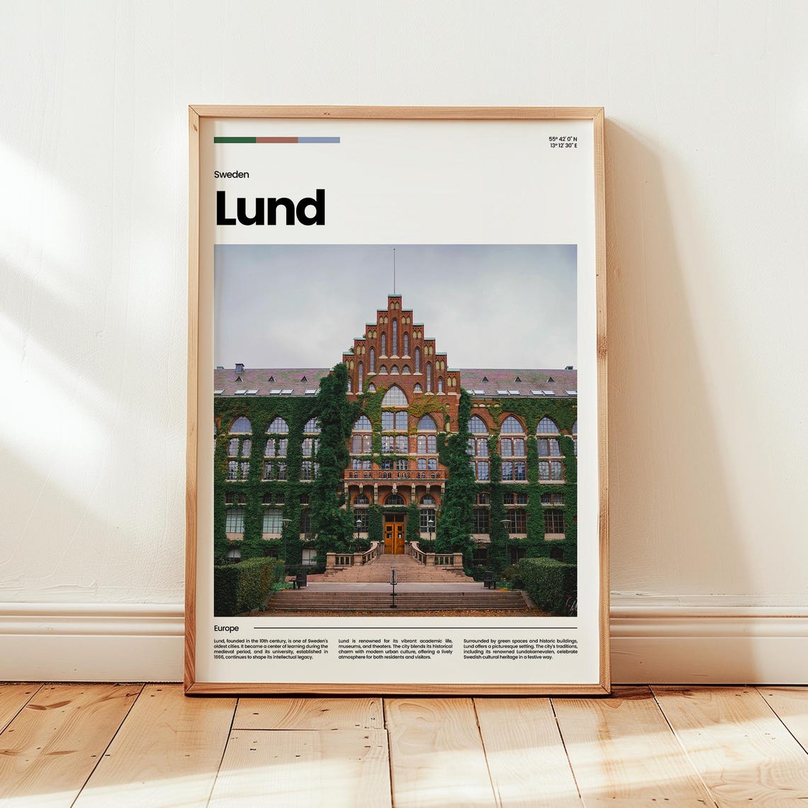 Lund Sweden Historic Ivy Covered University Building Photo Poster
