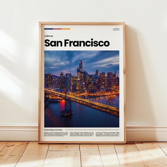 San Francisco Poster Print Photo Travel Gift