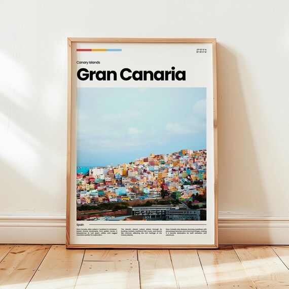 Gran Canaria Poster Print Photo Spain Travel Gift