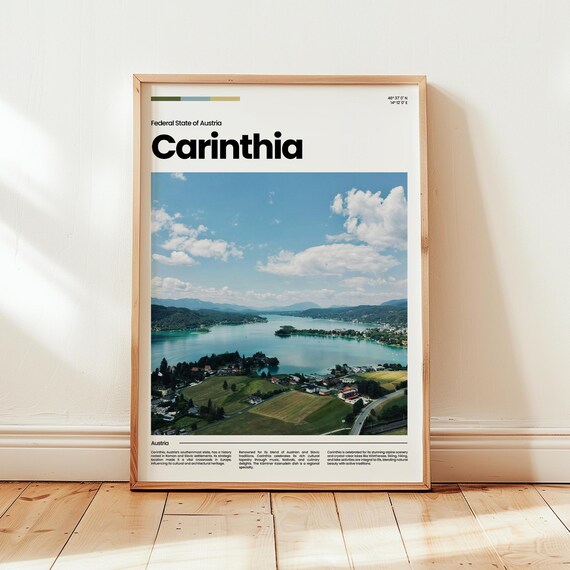 Carinthia Lake Worthersee Alpine Shores Austria Federal State Poster
