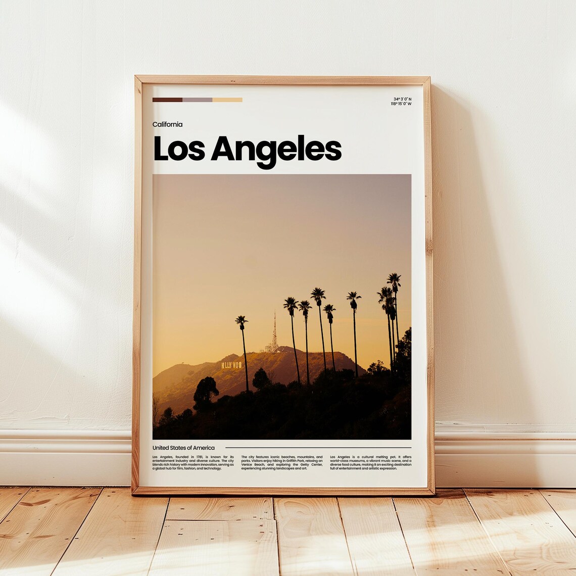 Los Angeles Poster Print Photo Travel Gift