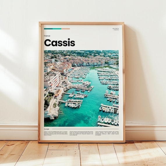 Cassis France Marina Boats Turquoise Water Aerial Travel Poster