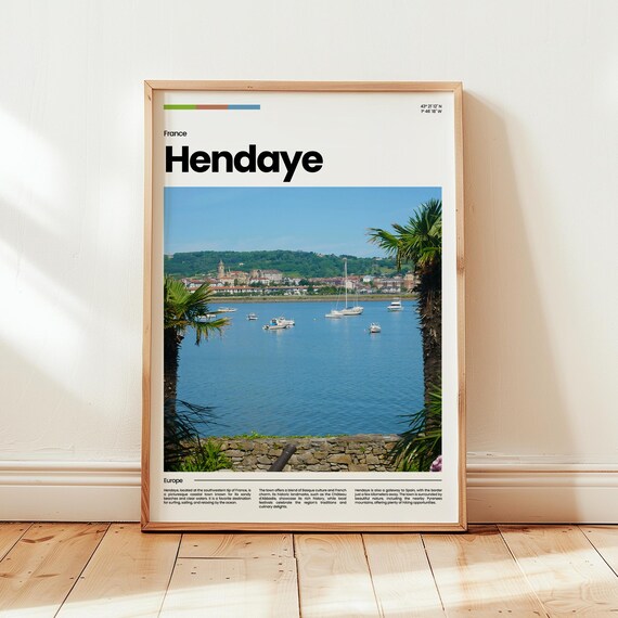 Hendaye Poster Print Photo Wall Art France Travel Gift