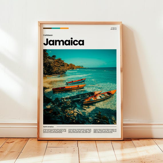 Jamaica Poster Print Photo Travel Caribbean Gift