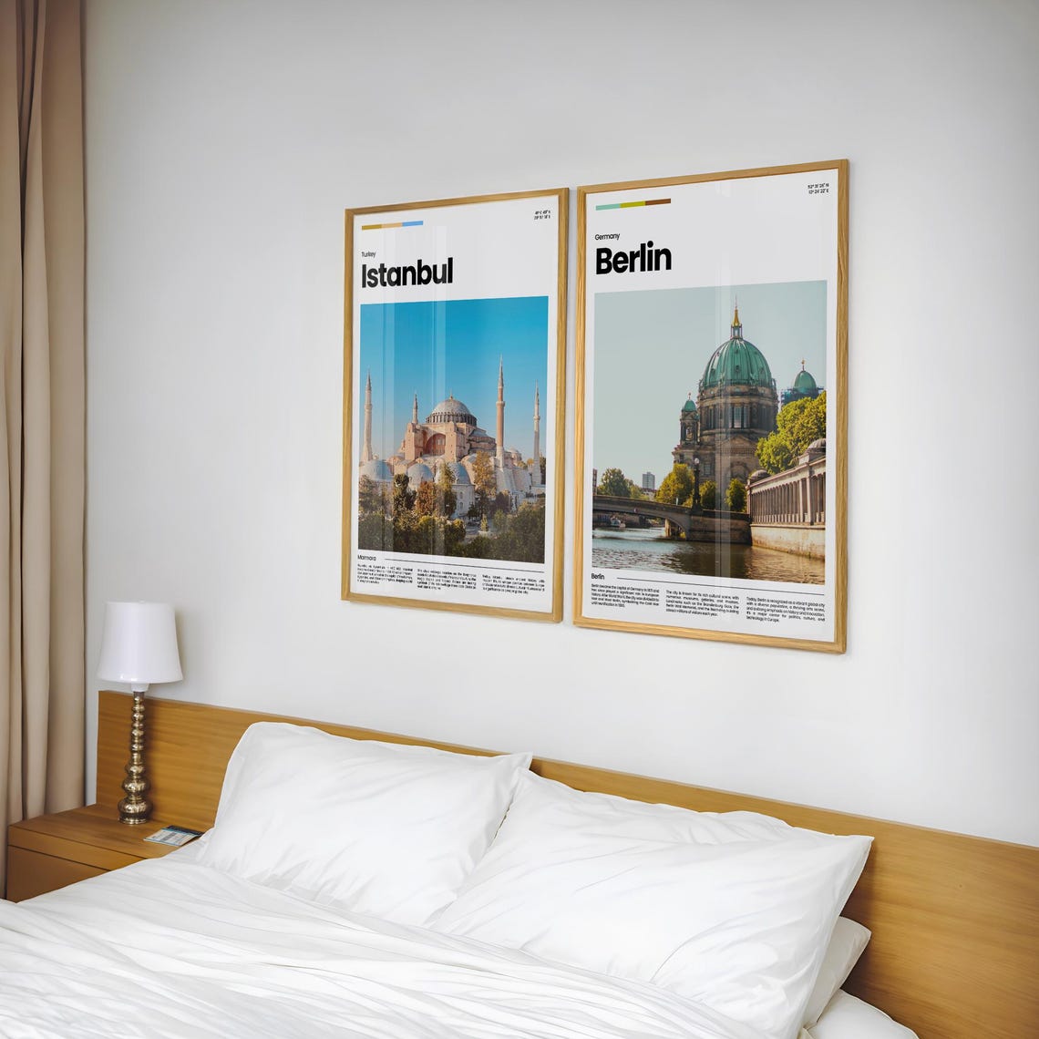 Berlin Germany Cathedral Riverside Landmark Travel Art Poster - Image 2