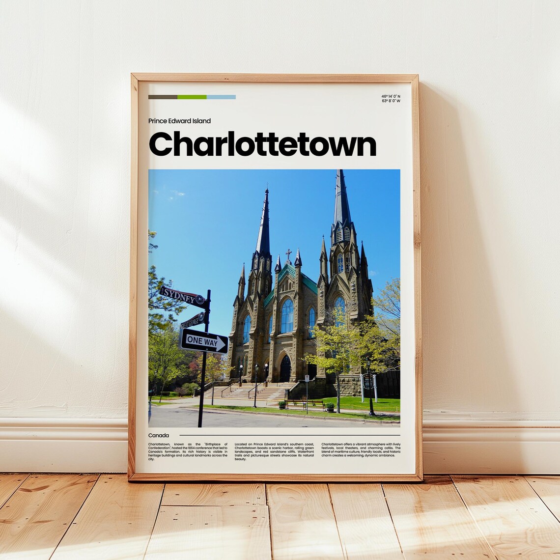 Charlottetown Prince Edward Island Canada Cathedral City Poster