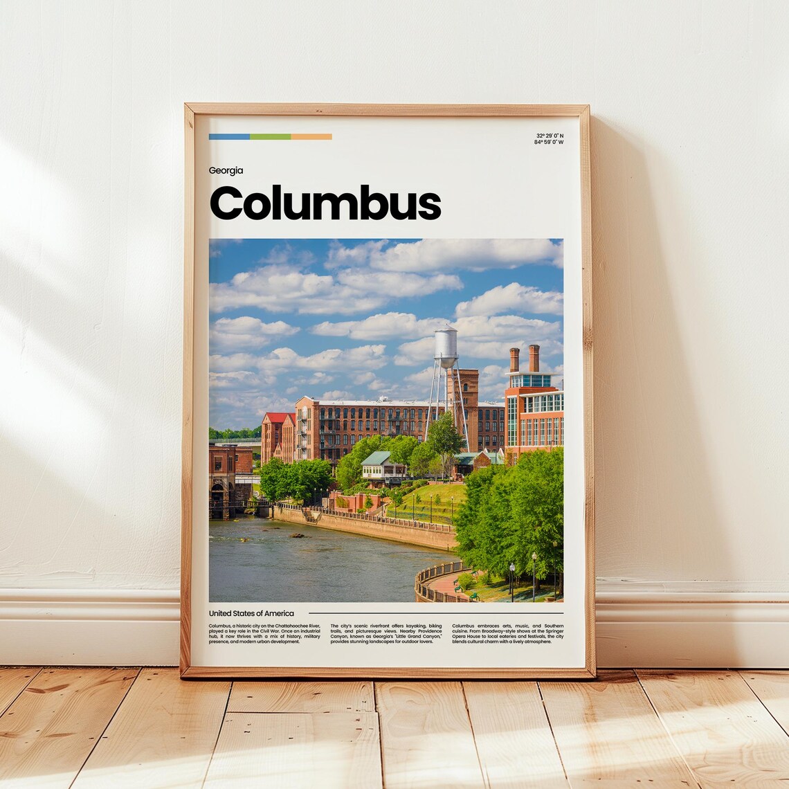 Columbus Poster Print Photo Wall Art Georgia Travel Gift