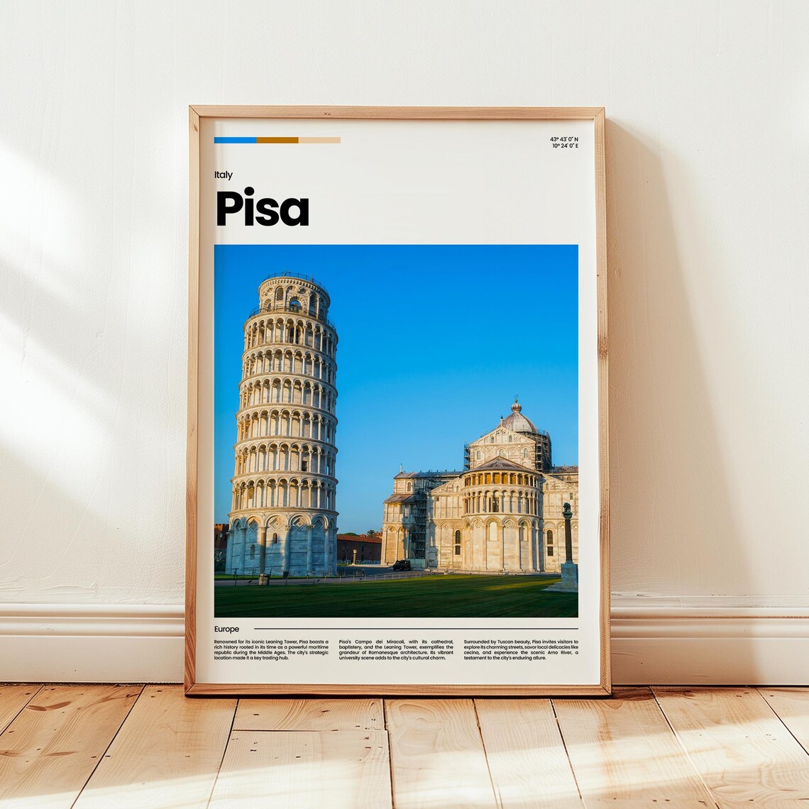 Pisa Poster Print Photo Wall Art Italy Travel Gift