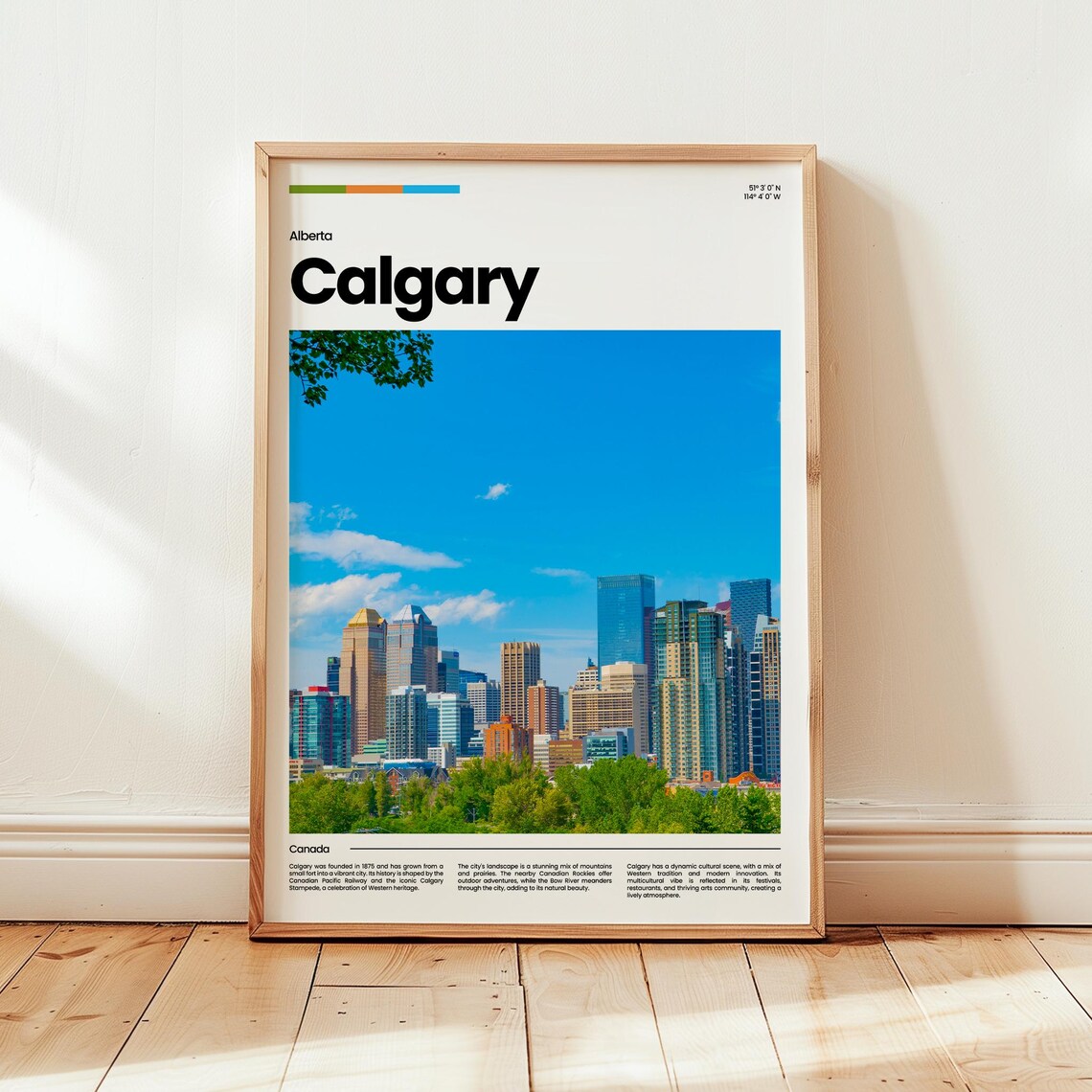 Calgary Poster Print Photo Wall Art Canada Travel Gift