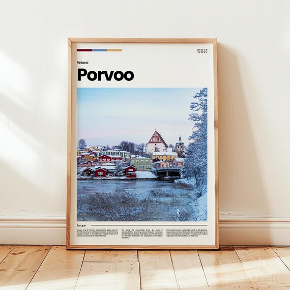 Porvoo Poster Print Photo Wall Art Finland Travel Gift