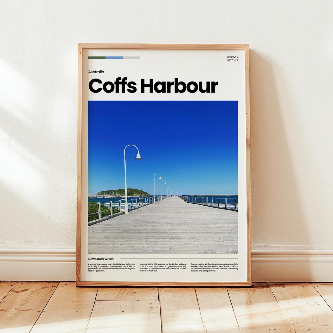 Coffs Harbour Travel Poster, Australia Gift